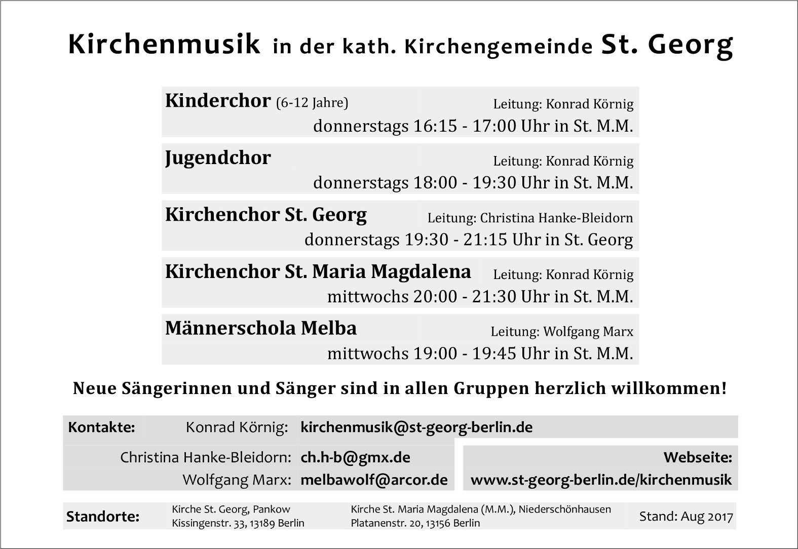 Kirchenmusik Sankt Georg